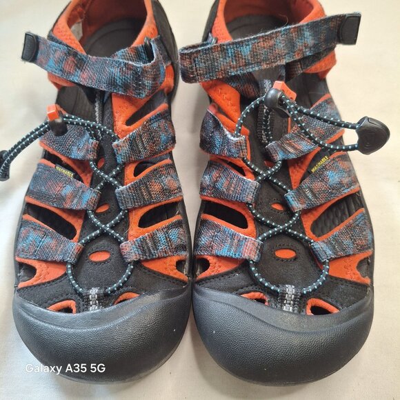 KEEN Mens Washable Closed Toe Sandals Size 7 Orange & Multicolor Pattern Adjusta - Picture 2 of 8